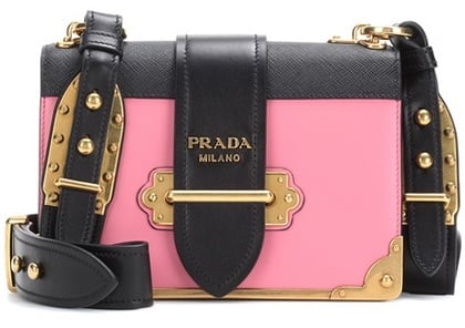 Prada Cahier Leather Shoulder Bag