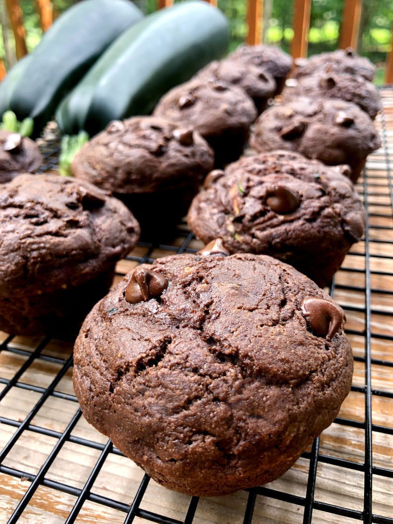 Double Chocolate Zucchini Protein Muffins