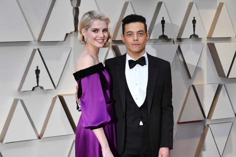 Rami Took the Red Carpet With Lucy Boynton and His Slightly Crooked Bow Tie