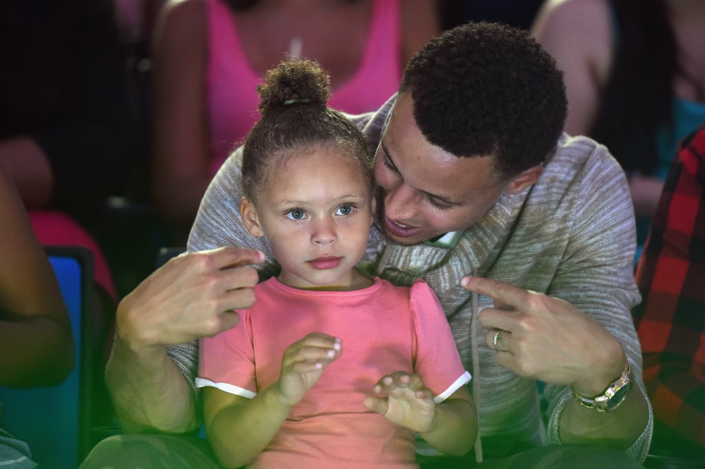 Stephen and Riley Curry at Kids' Choice Sports Awards 2015