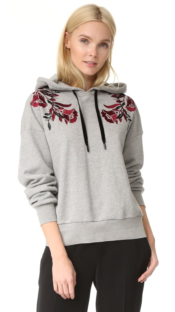 Floral embroidery makes this  Cinq a Sept Koko Hoodie ($295) your new groutfit go-to.
