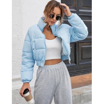 Baby blue bubble outlet coat