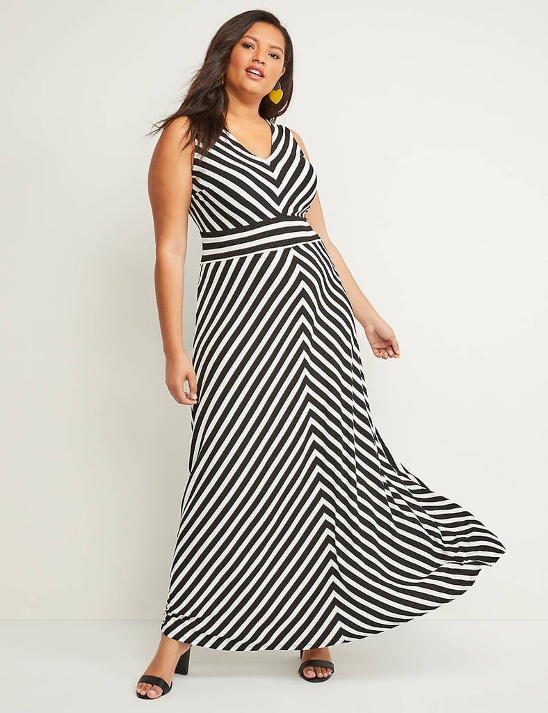 Lane Bryant Chevron-Stripe Maxi Dress