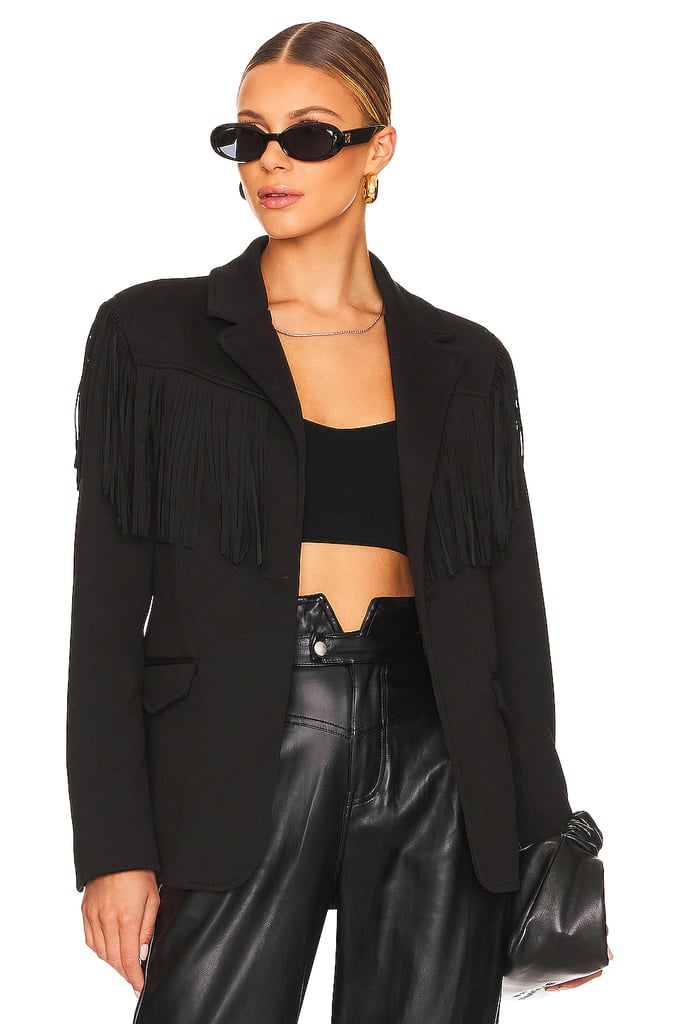 A Fringe Blazer BLANKNYC Fringe Shoulder Jacket Best Fringe Jackets For Women POPSUGAR