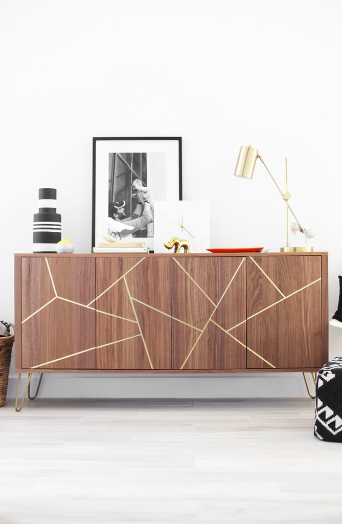 Wood and Brass Sideboard Wood and Brass Sideboard