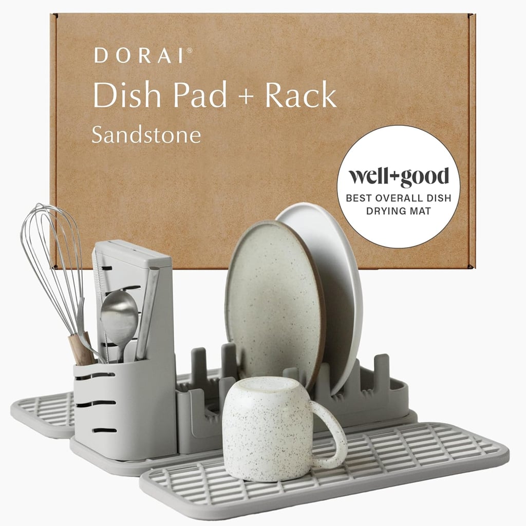 Dorai Home Collapsible Dish Drying Rack ($108, originally $128)
This collapsible drying rack is one of those low-key genius finds — especially if you're trying to keep your kitchen feeling open and uncluttered for spring. It sets up when you need it, folds away when you don't, and makes everything look streamlined in the process.
