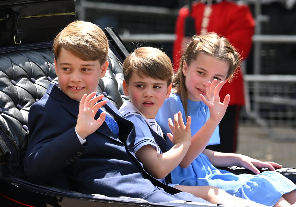 George, Charlotte, and Louis at Trooping the Colour 2022