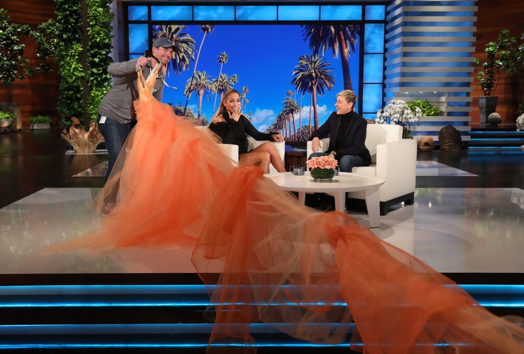 Jennifer Lopez Black Cutout Dress on Ellen
