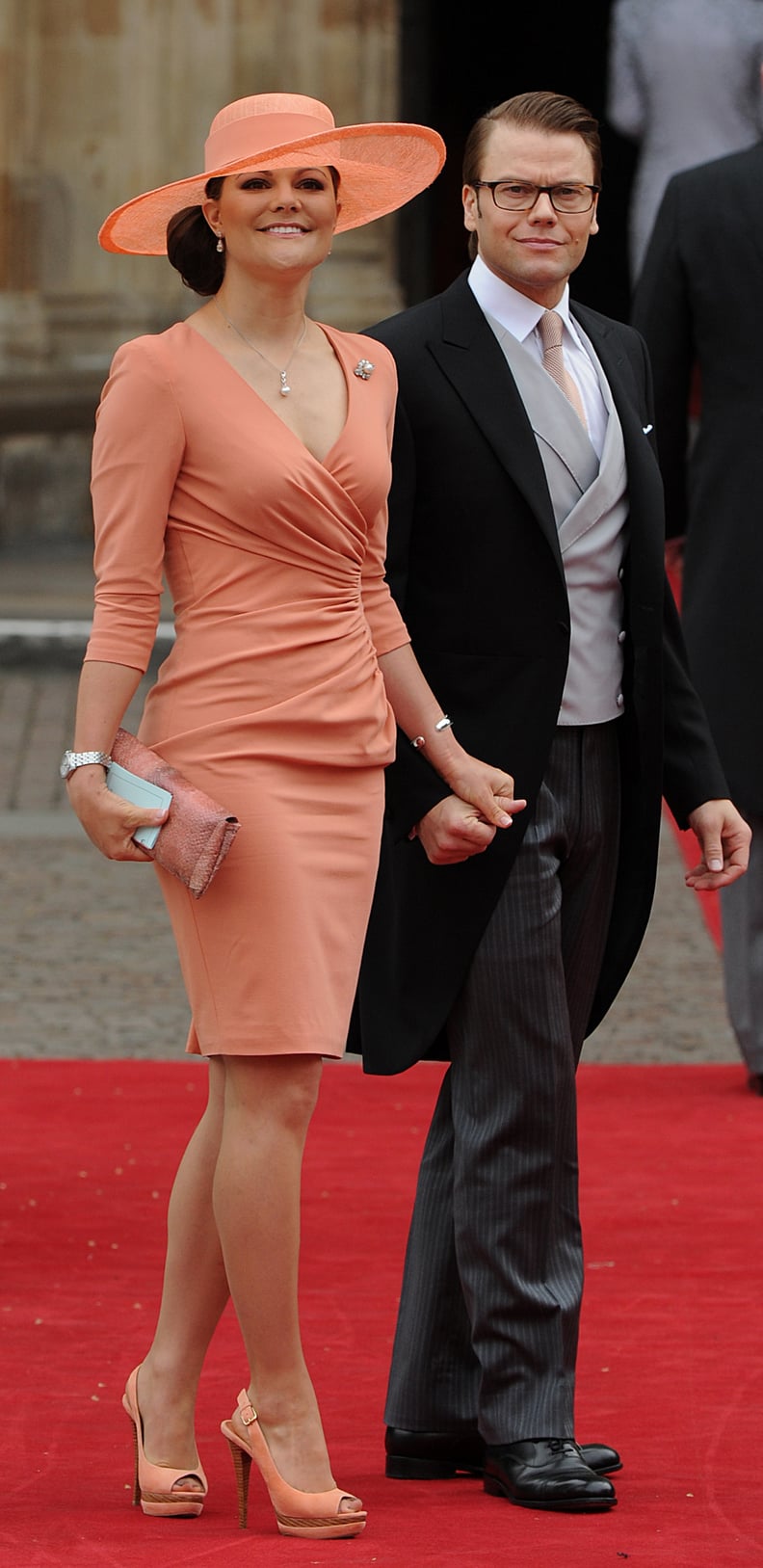 Princess Victoria Can Make a Peach Monochrome Outfit Appear Modern