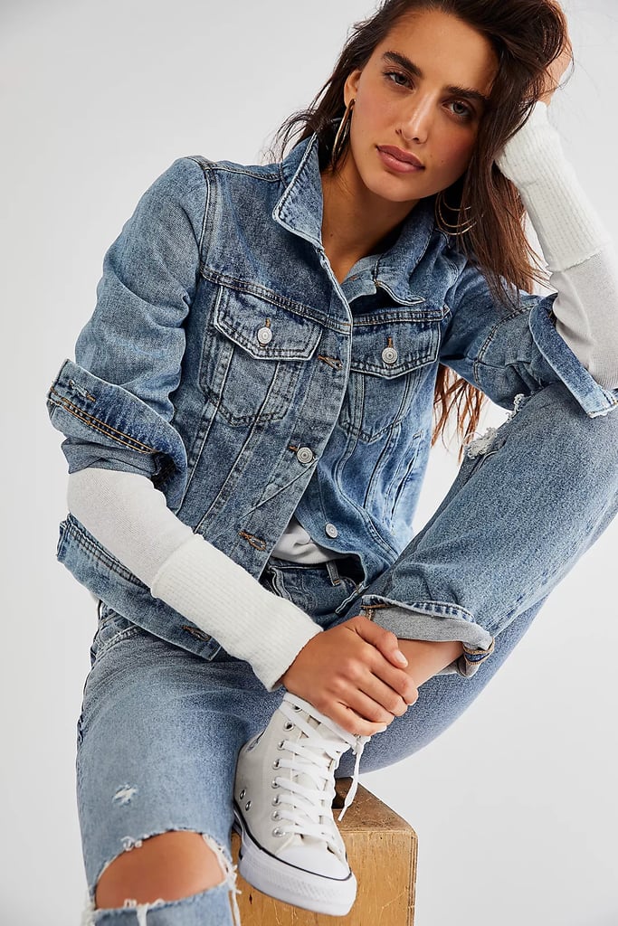 A Jean Jacket: Free People Rumours Denim Jacket, 17 of Our Favourite  Pieces From Free People Just Happen to Be the Site's Top-Rated Styles