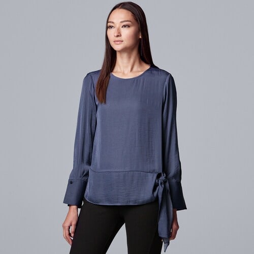 Simply Vera Vera Wang Knot Front Blouse Cute Winter Clothing From