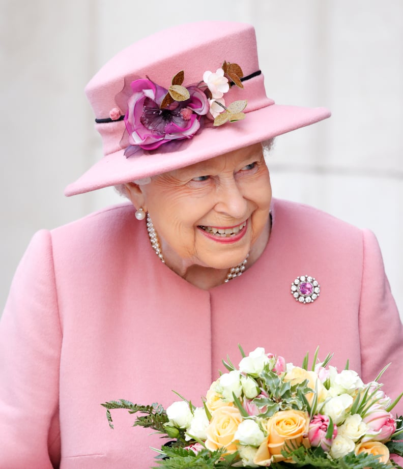 Queen Elizabeth II visits King's College in 2019.