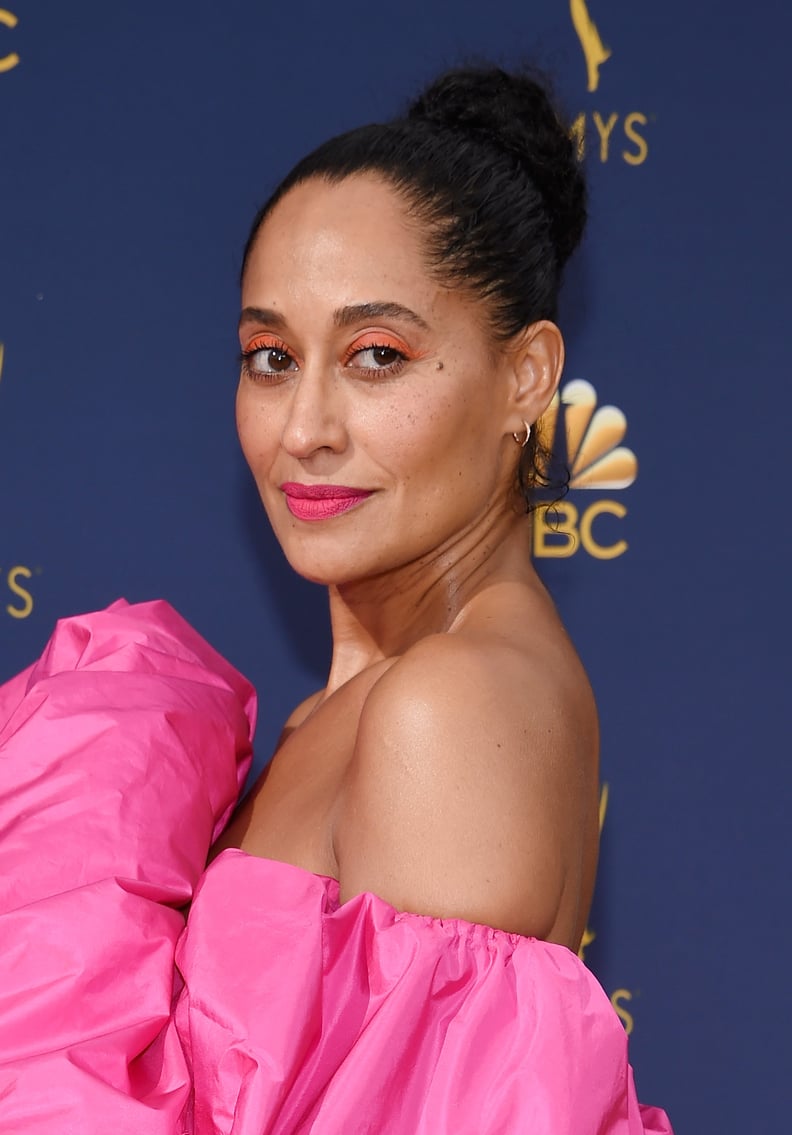 Tracee Ellis Ross's Bright Pink Lipstick at the Emmy Awards in 2018