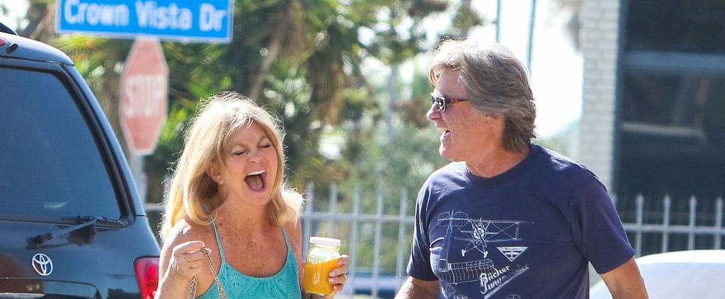 Kurt Russell and Goldie Hawn Laughing in LA October 2016