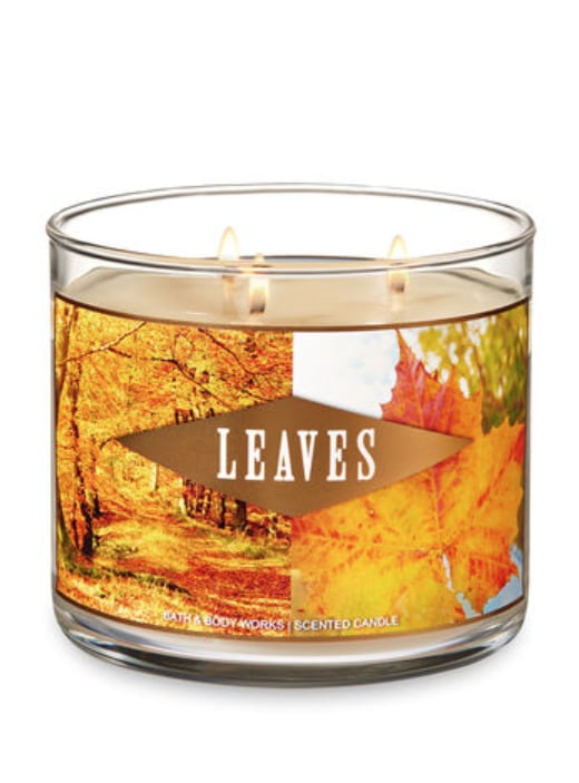 Bath and Body Works Leaves Three-Wick Candle