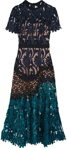 Self-Portrait Prairie Guipure Lace Midi Dress ($510)