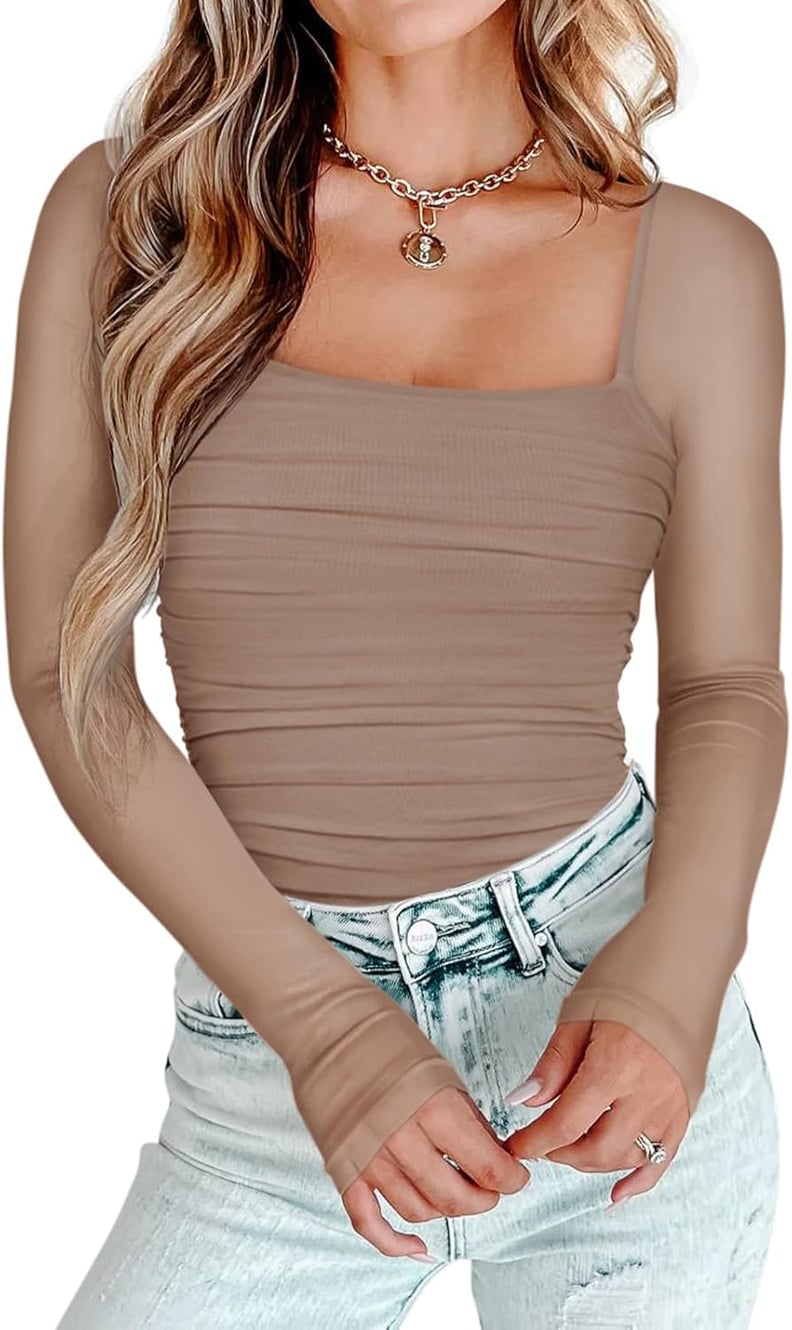 Best Mocha Mousse Fashion Products: A Mesh Bodysuit