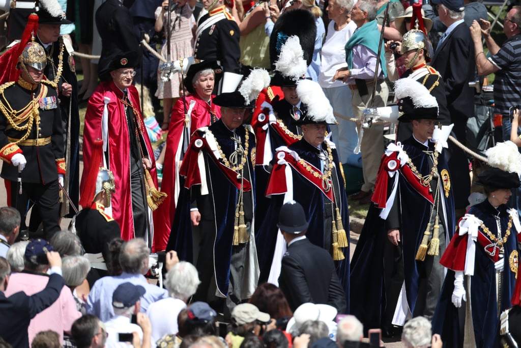 Princess Anne, Prince Andrew, Prince Edward, Prince Charles, and Prince William