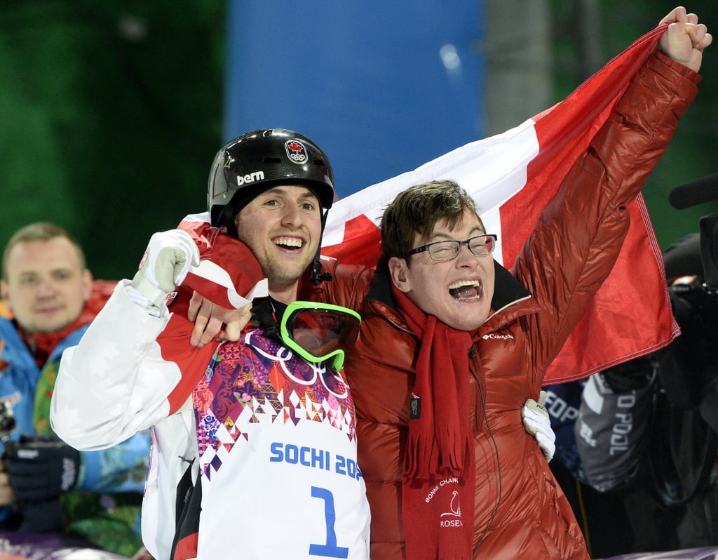 In what may be this year's sweetest Olympic victory, Canadian freestyle skier Alex Bilodeau won the gold medal for his moguls performance and got a big hug from his proud brother, Frederic, who has cerebral palsy.