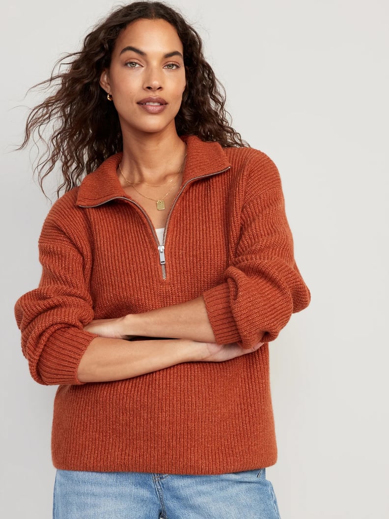 Old Navy 1/2-Zip Shaker-Stitch Pullover