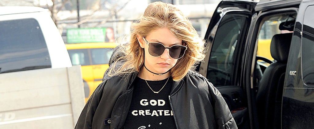 Gigi Hadid Wearing Gigi Sweatshirt