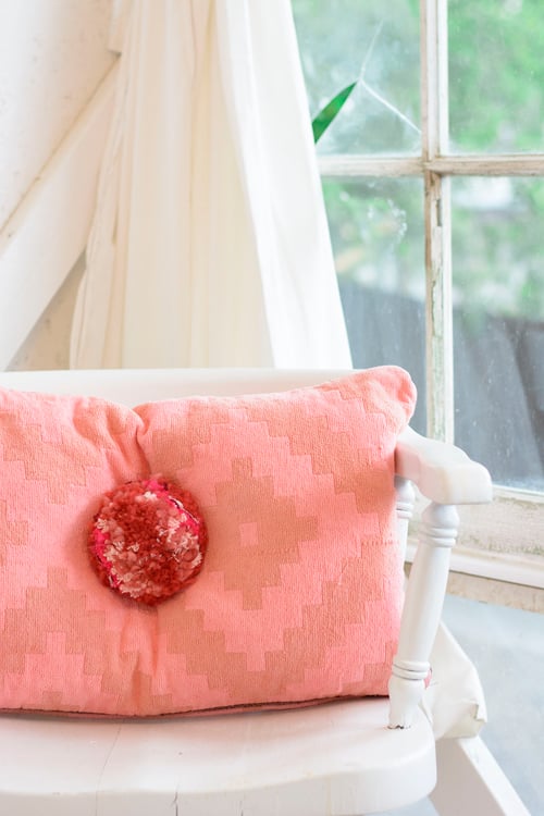 Turn It Into: An Embellished Pom-Pom Pillow