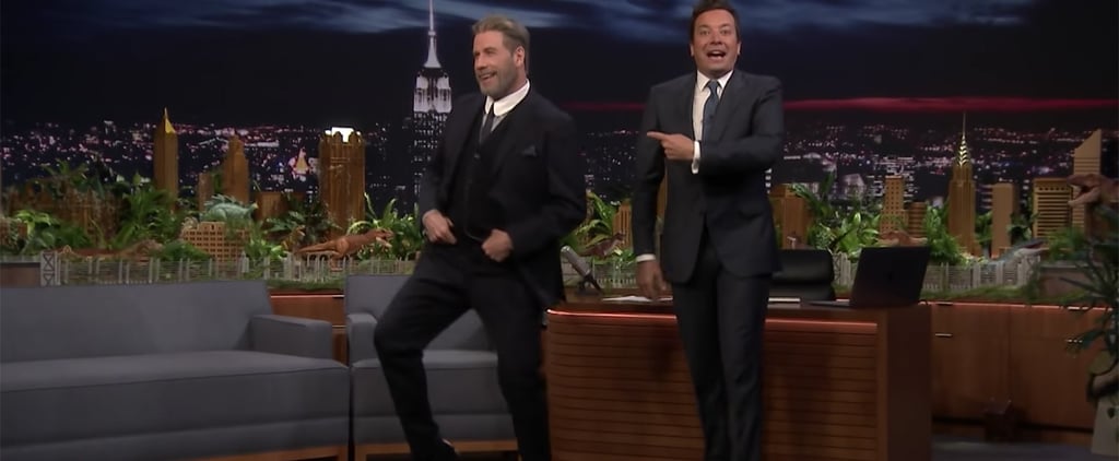 John Travolta Teaching Jimmy Fallon His Grease Dance Moves