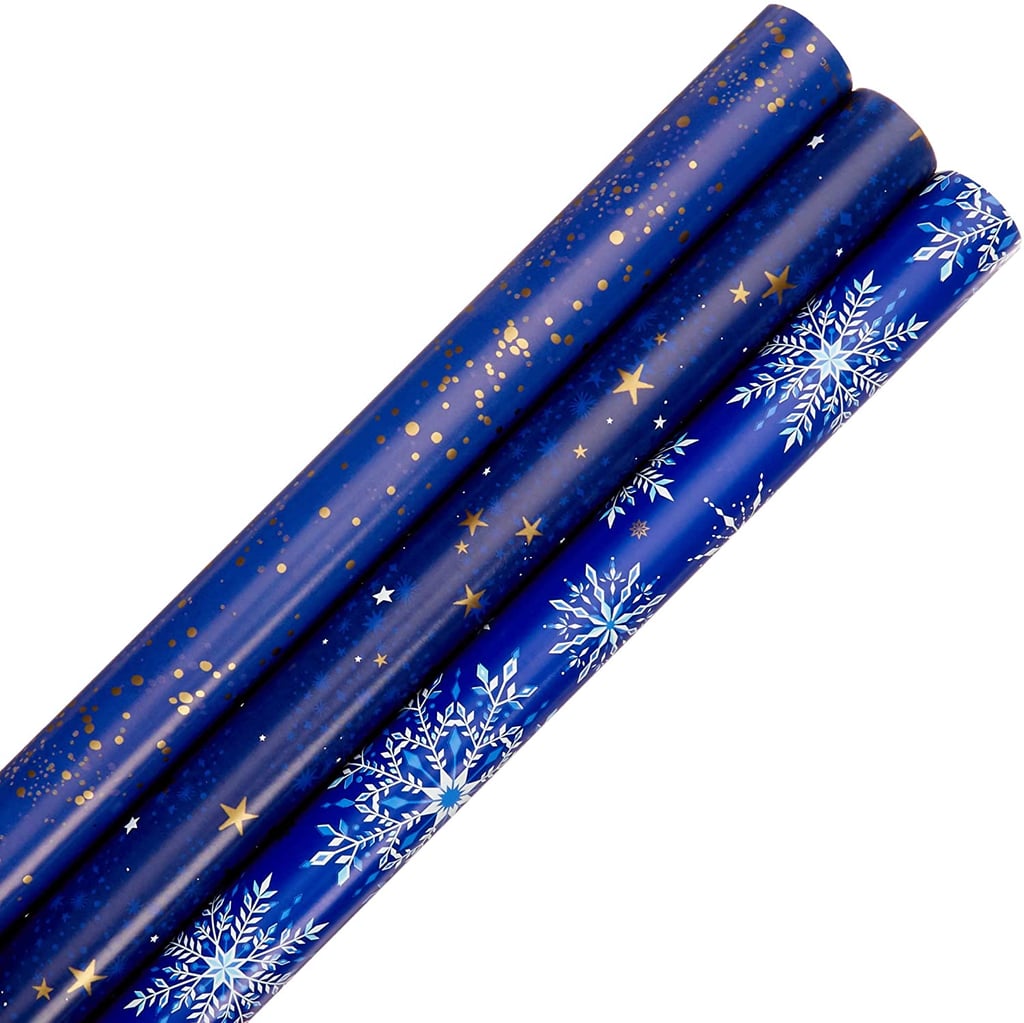 Hallmark Holiday Wrapping Paper With Cut Lines on Reverse