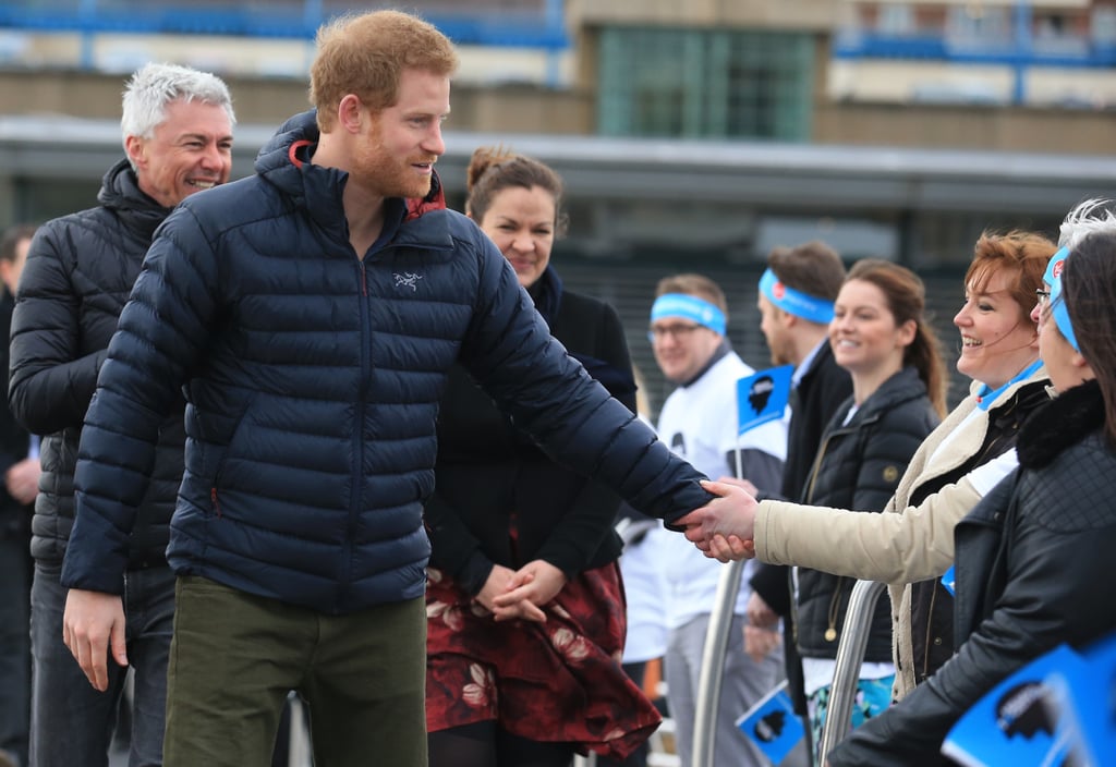 Prince Harry at Training Session in England February 2017