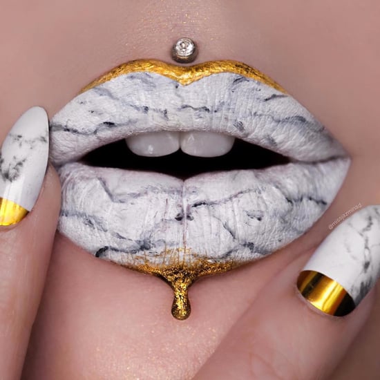 Marble Lip Art Ideas