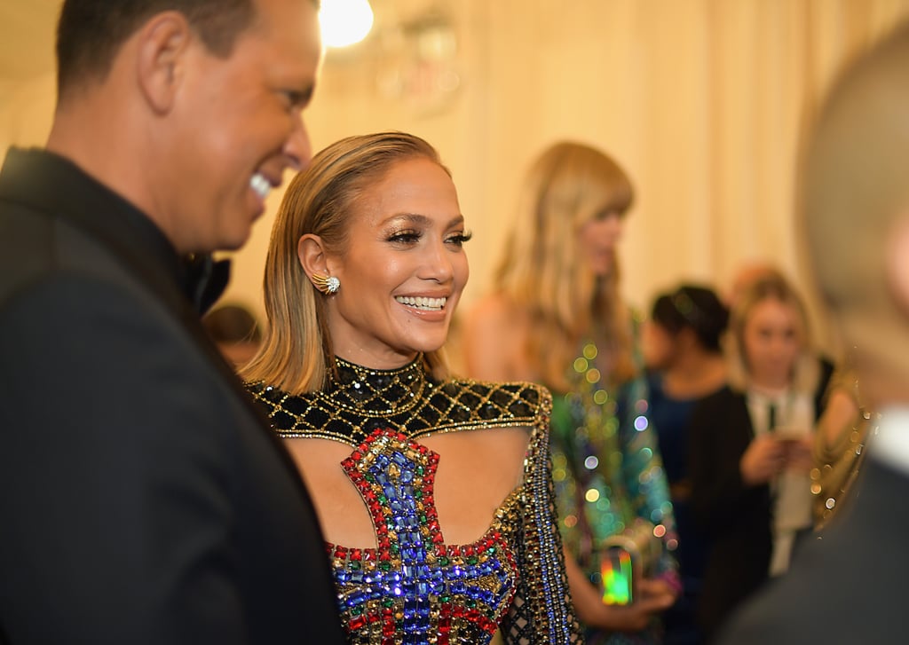 Jennifer Lopez and Alex Rodriguez at the Met Gala 2018