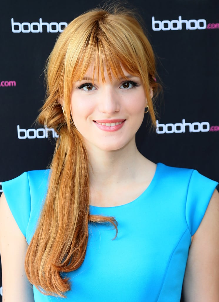 Remember the topsy-turvy ponytail? Bella Thorne revived the style at the Boohoo Summer Press Day, wearing hers askew just under the ear. Remember the topsy-turvy ponytail? Bella Thorne revived the style at the Boohoo Summer Press Day, wearing hers askew just under the ear.