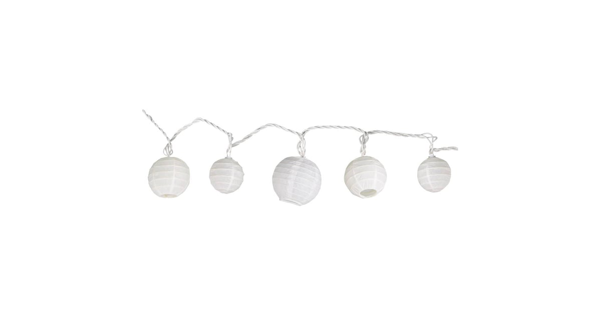 Room Essentials MultiSize Ball String Lights in White (15) Target