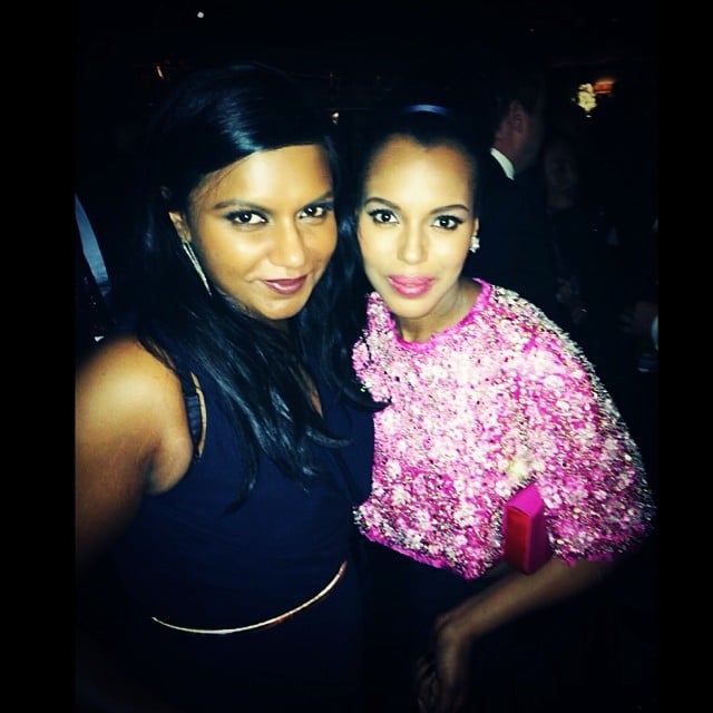 Mindy Kaling snapped a picture with Kerry Washington.
Source: Instagram user mindykaling
