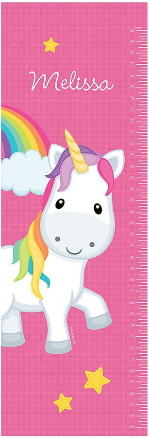 Spark and Spark Rainbow Unicorn Personalized Growth Chart Decal