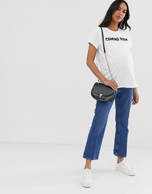 ASOS Design Maternity T-Shirt With Coming Soon Print