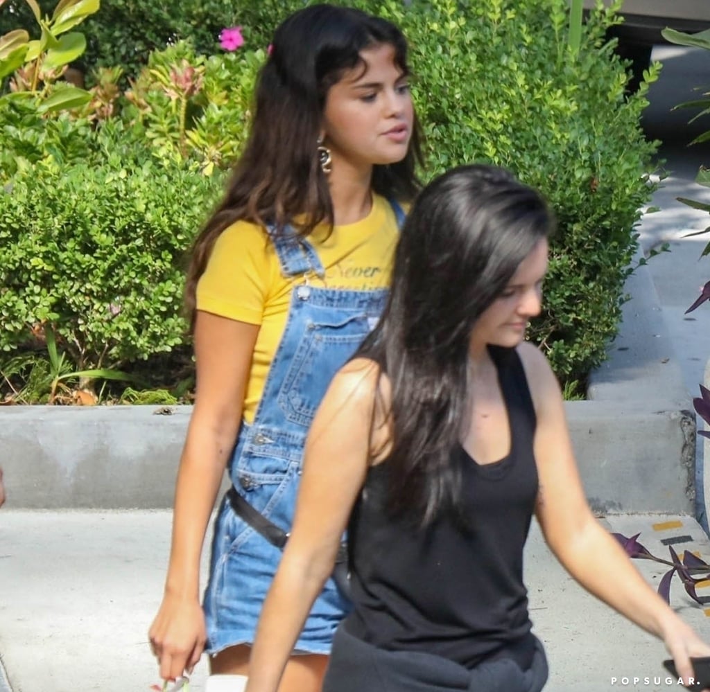Selena Gomez Denim Overalls August 2018