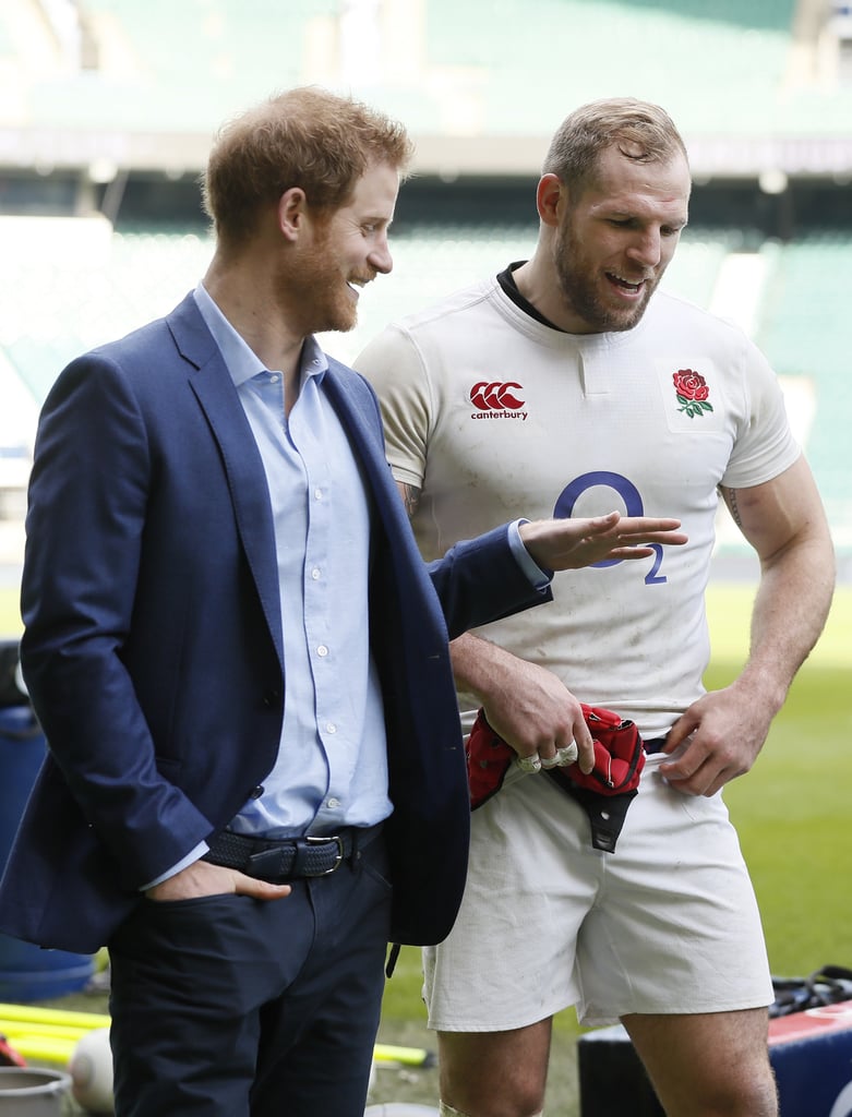 Prince Harry With English Rugby Team February 2017