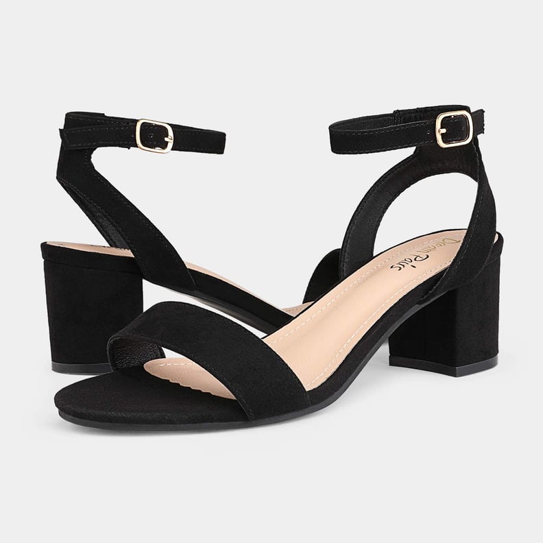Summer Sandals: Dream Pairs Women's Open Toe Ankle Strap Low Block Chunky Heels Sandals