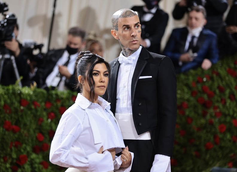 NEW YORK, NEW YORK - MAY 02: (L-R) Travis Barker and Kourtney Kardashian attend The 2022 Met Gala Celebrating 