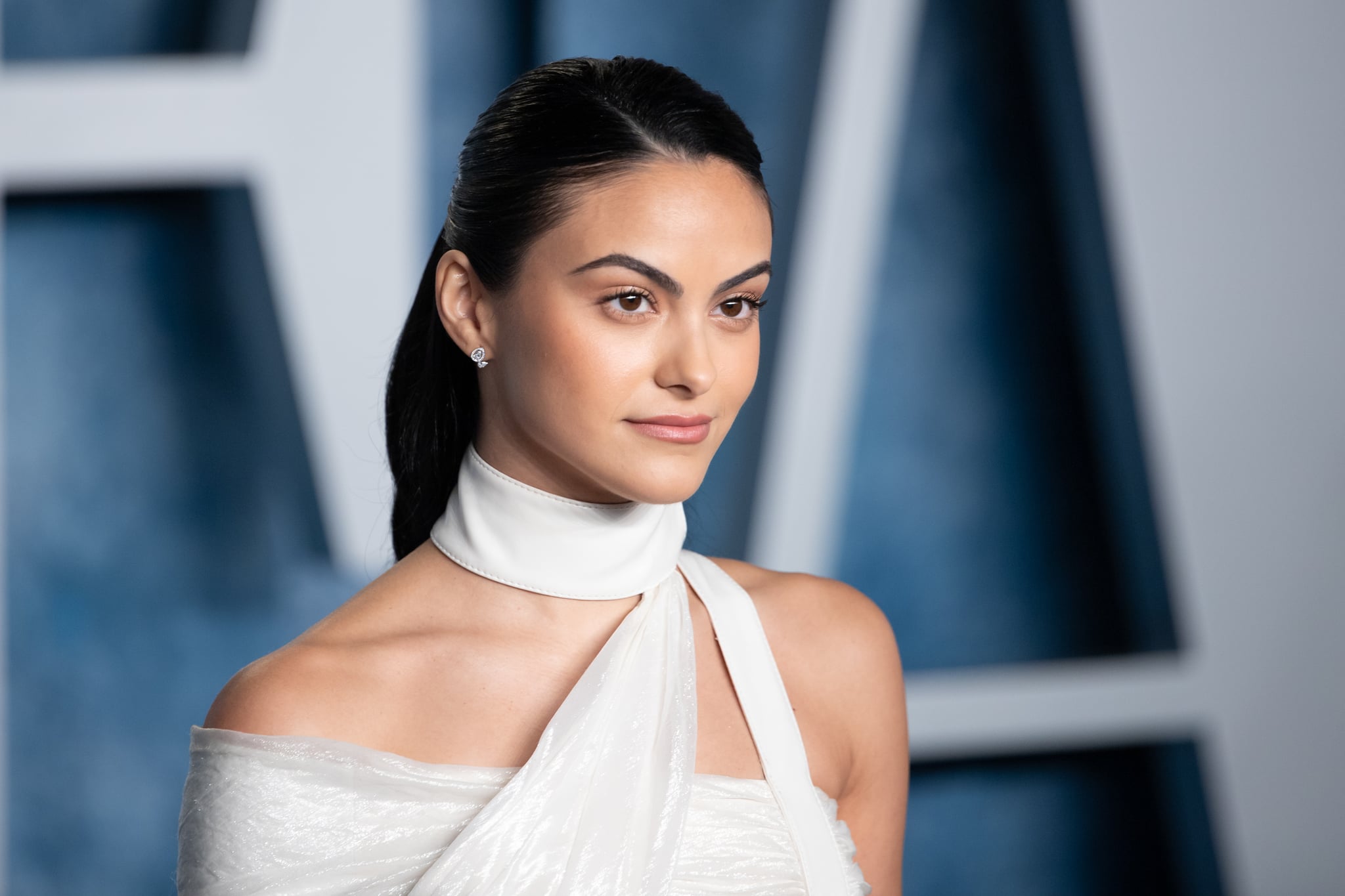 BEVERLY HILLS, CALIFORNIA - MARCH 12: Camila Mendes arrives at the Vanity Fair Oscar Party hosted by Radhika Jones at Wallis Annenberg Center for the Performing Arts on March 12, 2023 in Beverly Hills, California. (Photo by Robert Smith/Patrick McMullan via Getty Images)