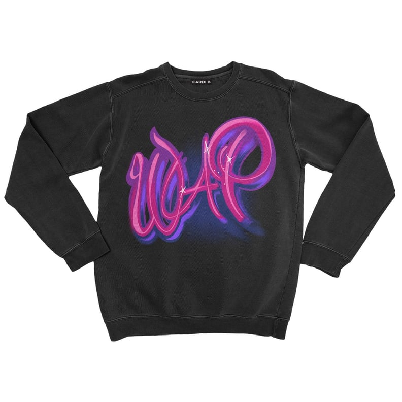 Cardi B WAP Air Brush Crewneck Black