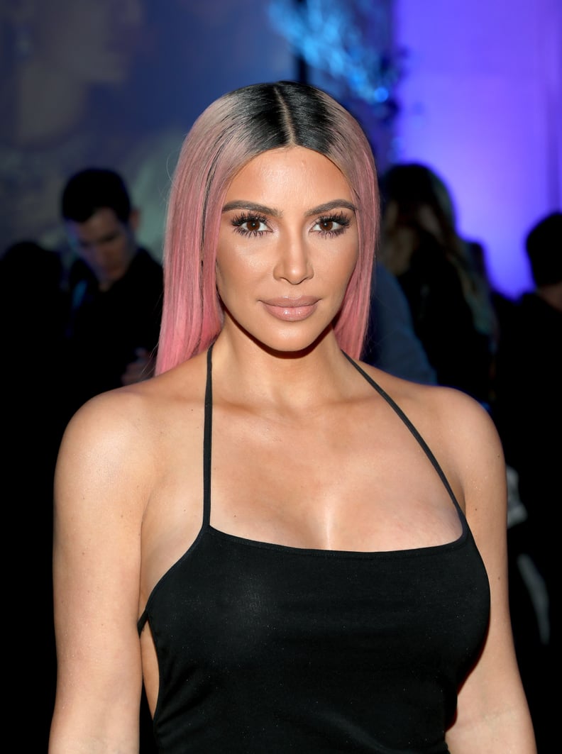 Kim Kardashian With Pink Hair