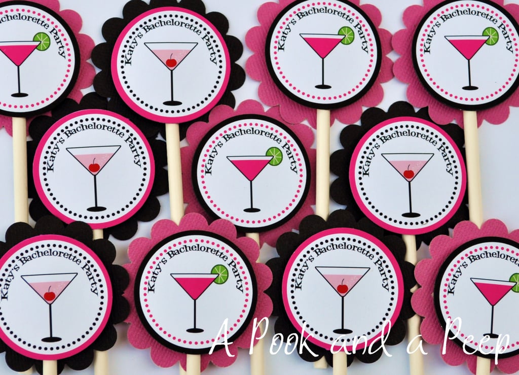 Cocktail Cupcake Toppers Bachelorette Party Products Popsugar Love 7781