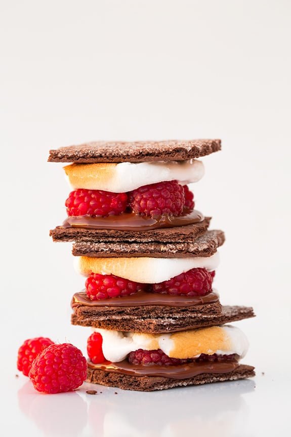 Dark Chocolate Covered Raspberry S'mores