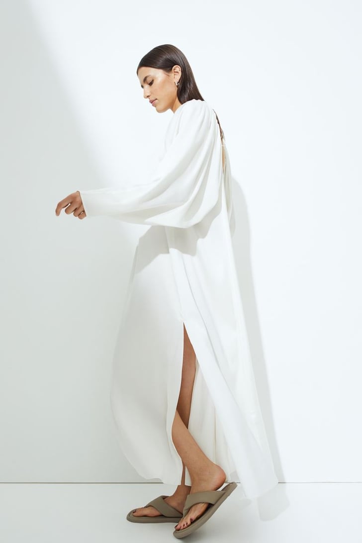 H&M Voluminous Satin Dress White Dress Halloween Costume Ideas