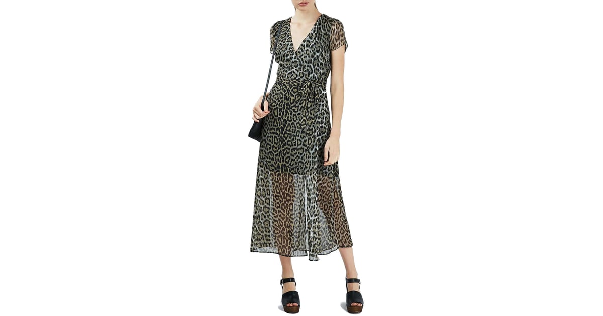 Topshop Leopard Print Wrap Dress ($110) | Leopard Clothing For Fall ...