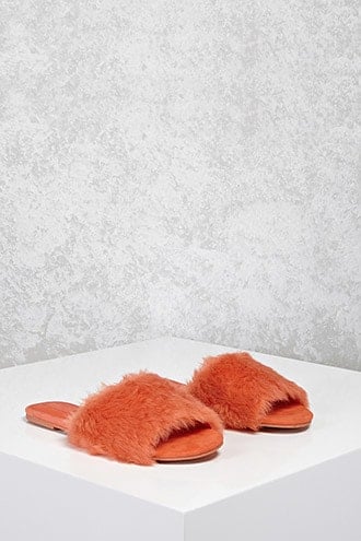 Faux Fur Slide Sandals