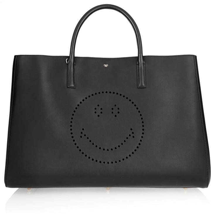 Anya Hindmarch Ebury Maxi Smiley Perforated Leather Tote ($1,550 ...