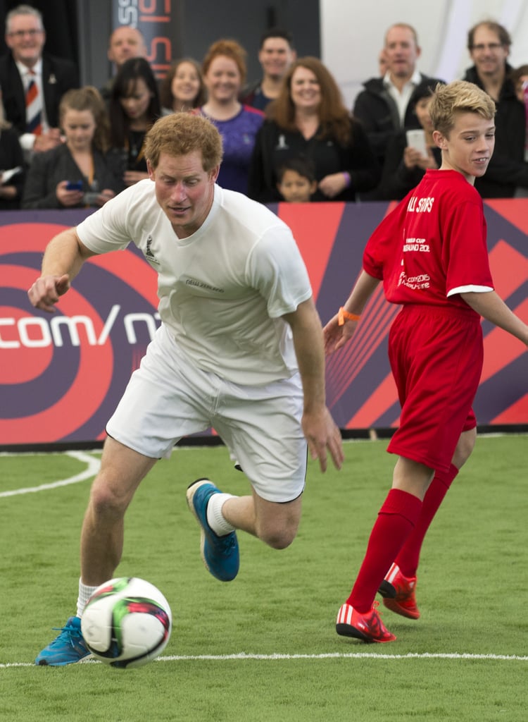Prince Harry Playing Soccer in New Zealand